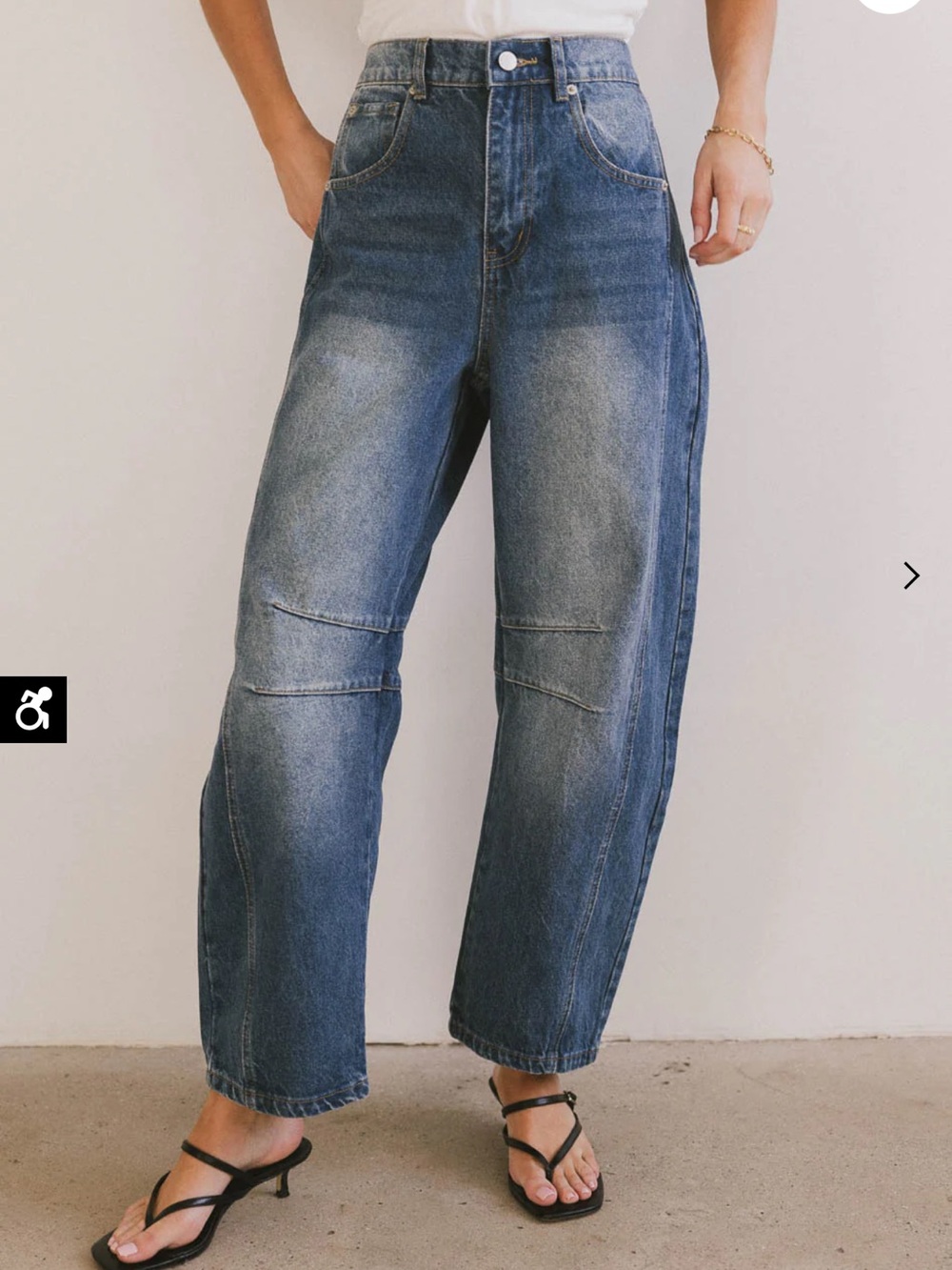 Bohme Lisette Barrel Relaxed Fit Jeans - NWT